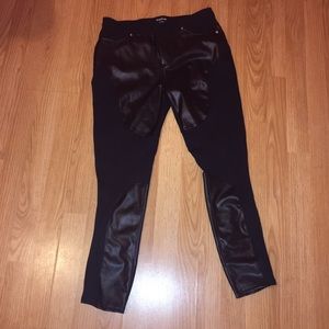 Bebe Black Faux Leather Jeggings